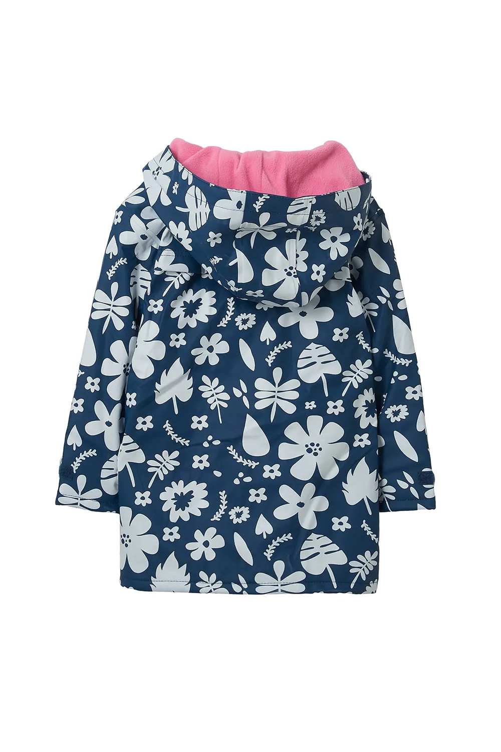 Amy Rubberised Coat - Blue Floral