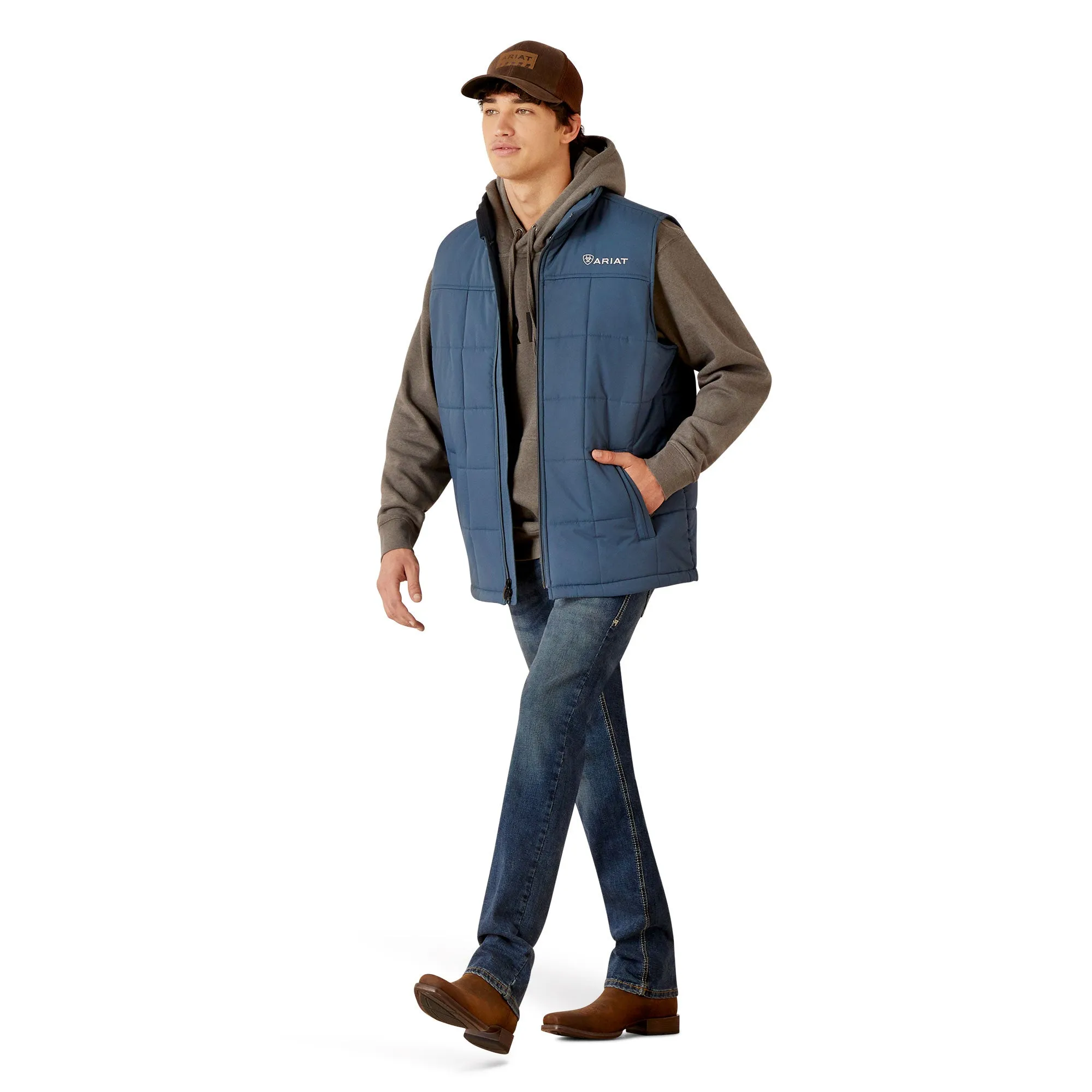 Ariat Men's Crius Insulated Steely Blue Vest 10046735