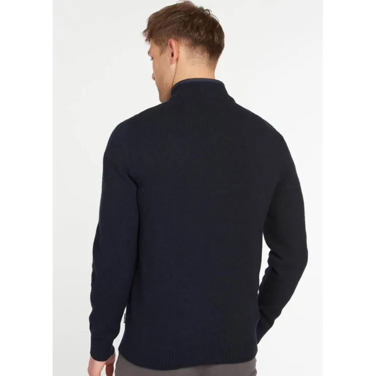 Barbour Essential Diamond Quilt Half Zip Sweater - Navy