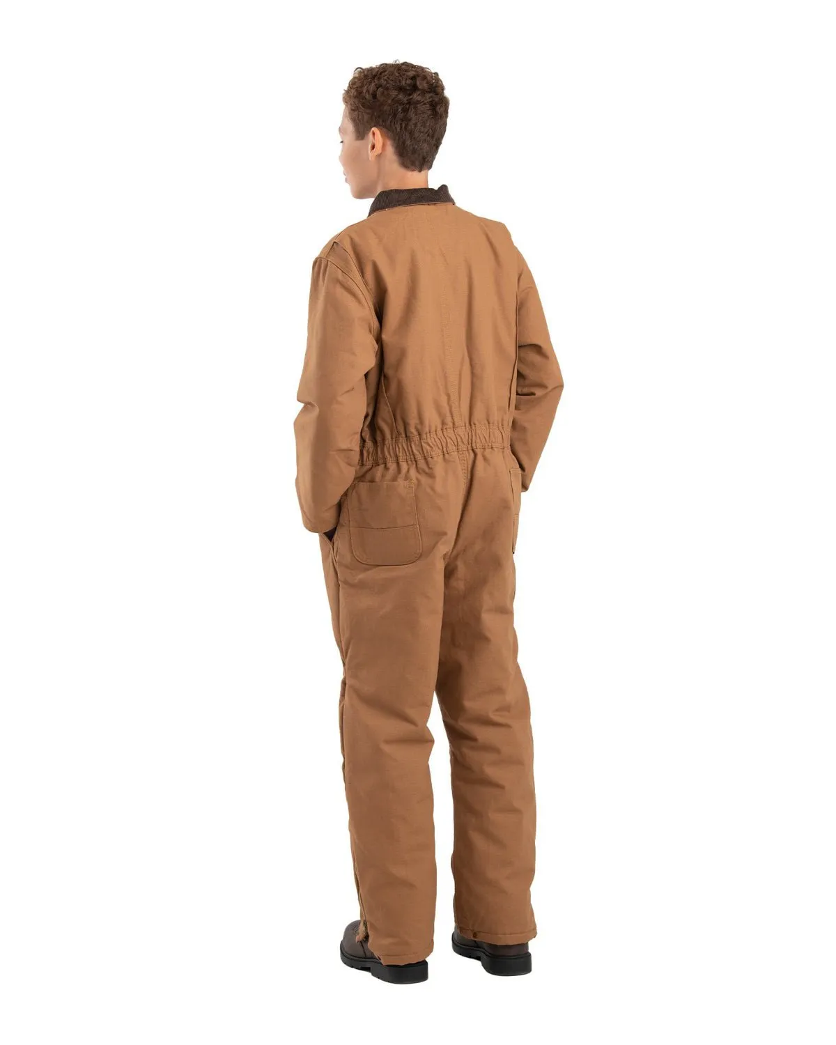 Berne Apparel Unisex Softstone Insulated Brown Duck 100% Cotton Work Coverall