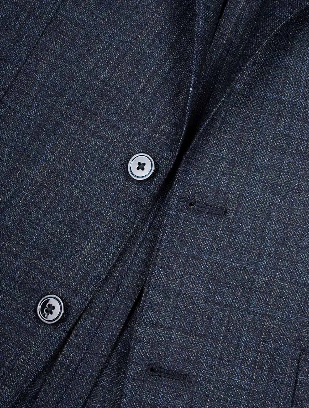 Blue Subtle Check Sports Jacket Navy