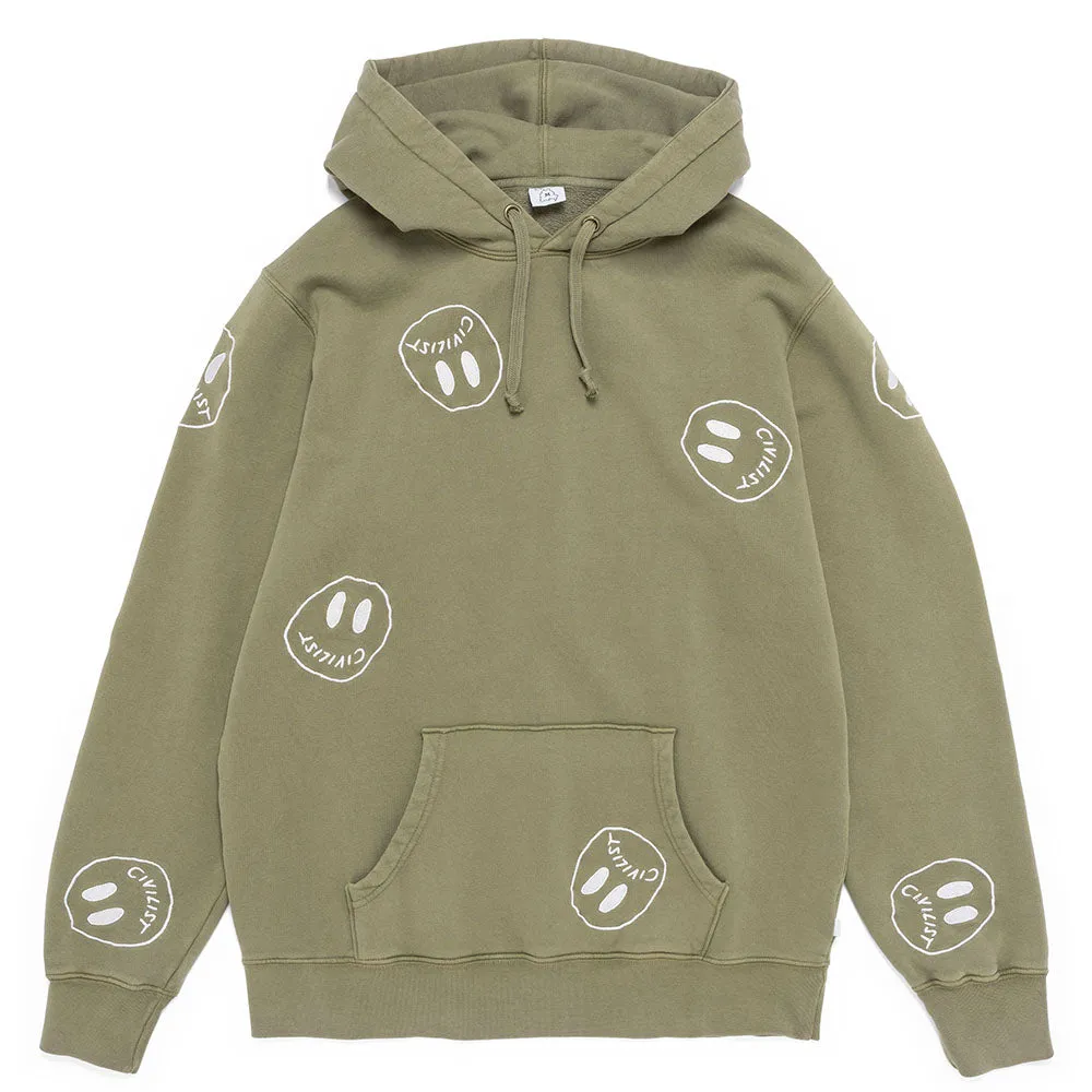 Civilist - Allover Smile Hood (Olive)