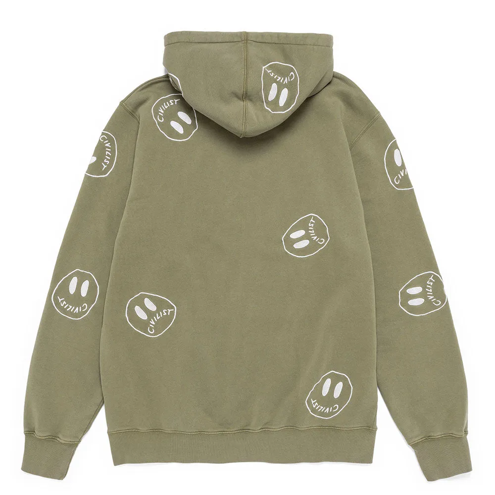 Civilist - Allover Smile Hood (Olive)