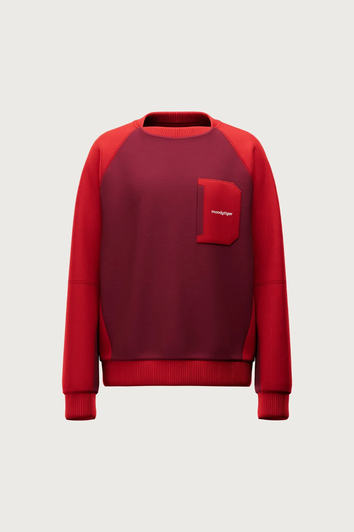 Colour Blocking Neoprene Pullover