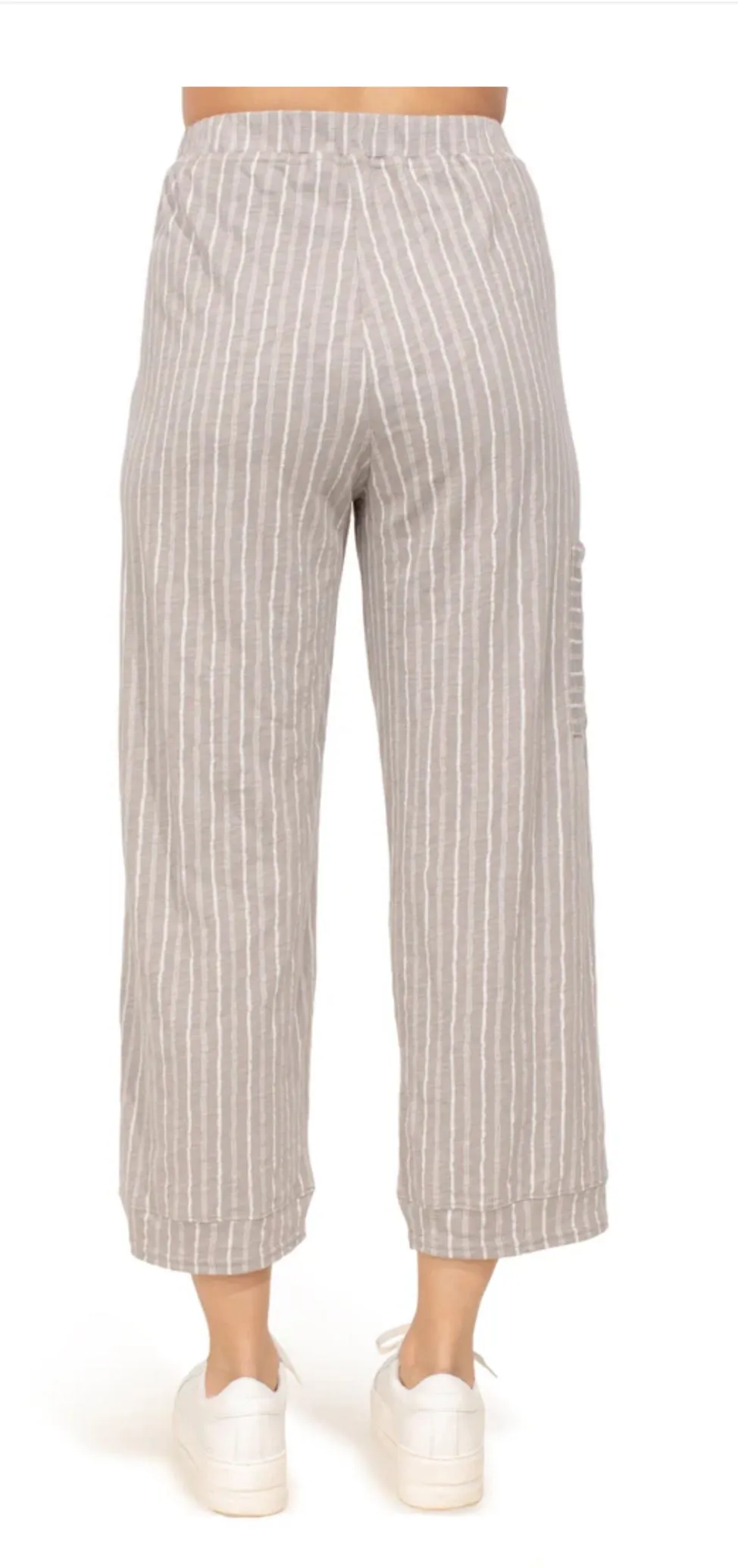 Cotton Slub Pocket Flood Pant in Stripe by Escape