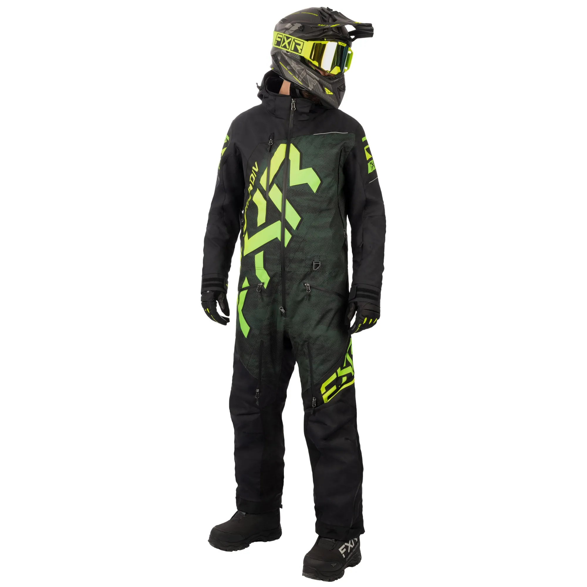 FXR CX F.A.S.T. Insulated Snowmobile Monosuit Army Haze/Glowstick