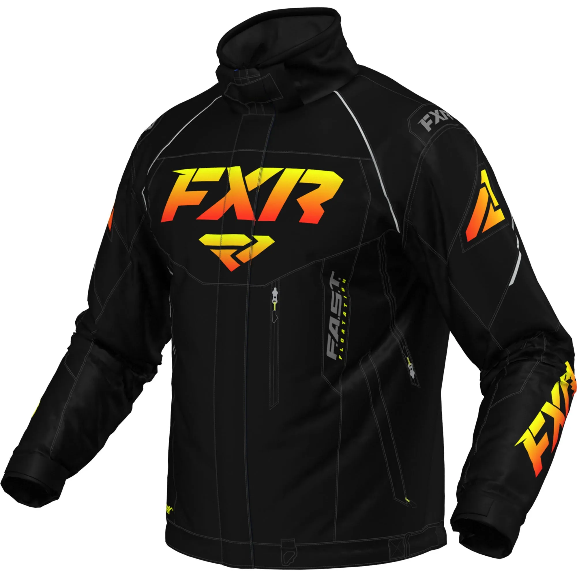 FXR Octane Snowmobile Jacket Black/Inferno