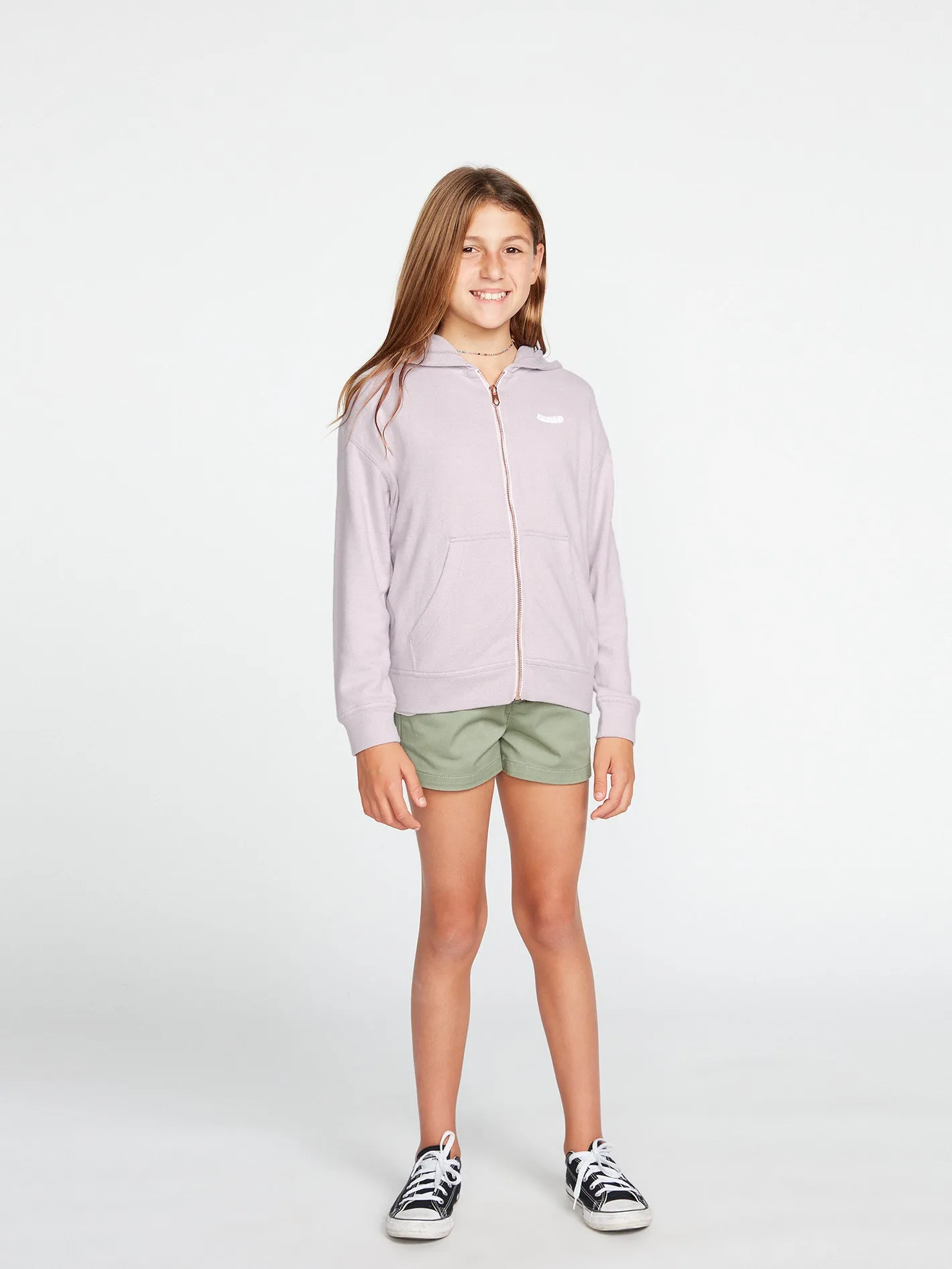 Girls Lived In Lounge Zip Fleece - Lavender