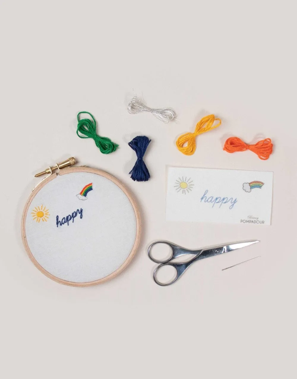 Happy Embroidery Kit, Britney Pompadour