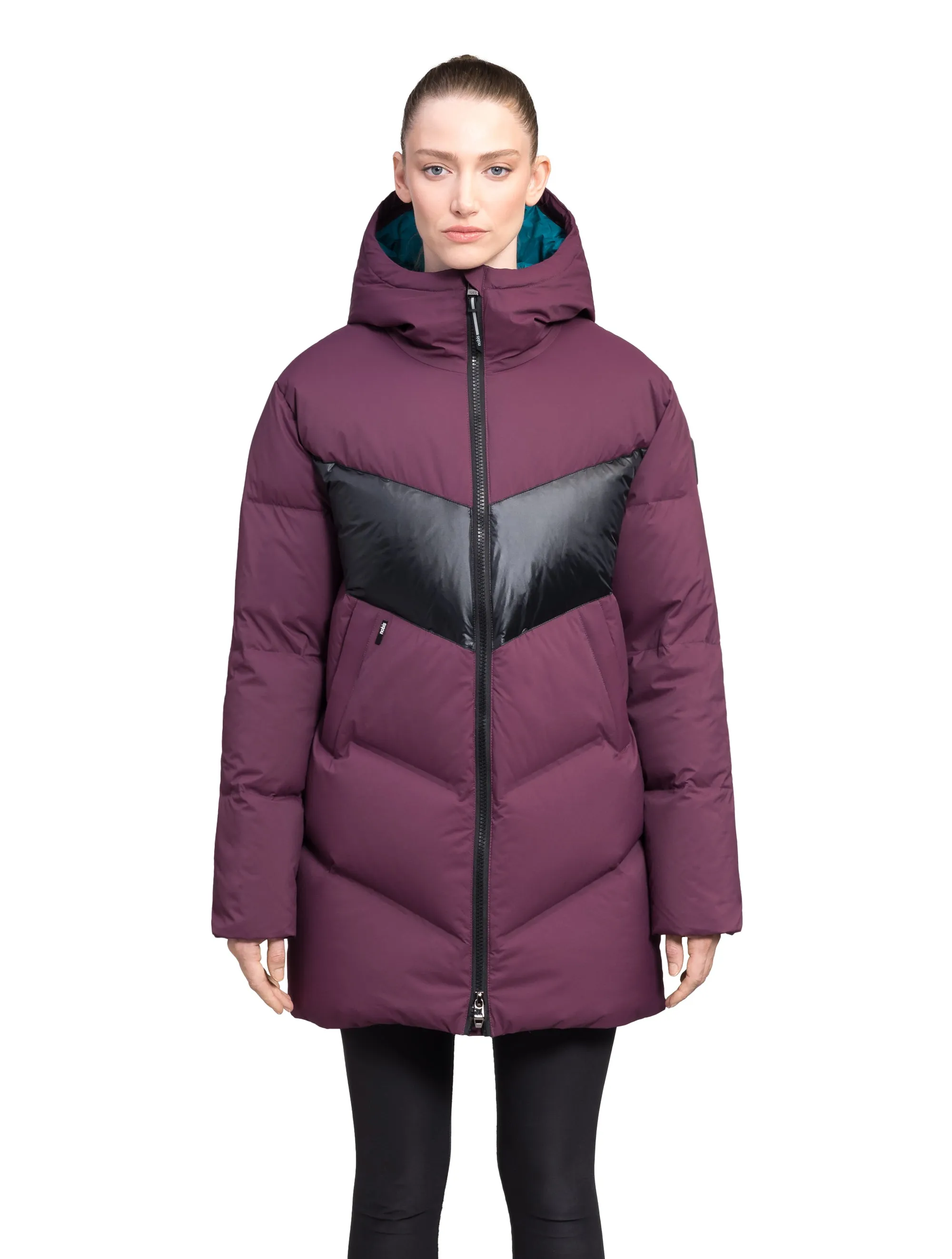 Isla Women's Chevron Quilted Puffer Jacket