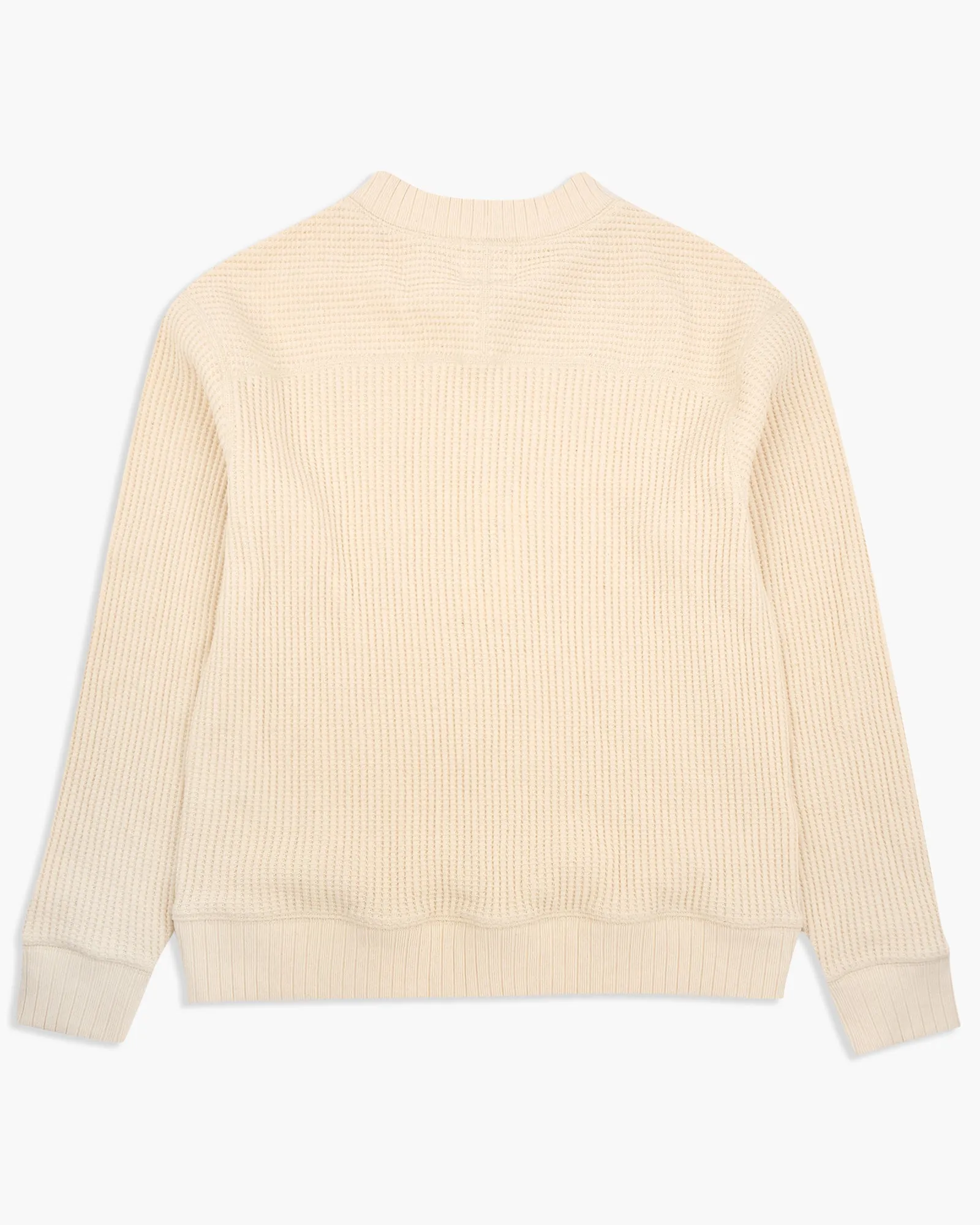 Jackman Waffle Mid-Neck Sweater - Ivory