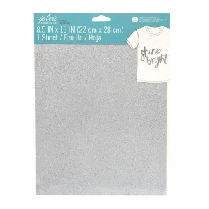 Jolee's Easy Image Iron-On Transfer Single Sheet 8.5"X11" - Silver Glitter*