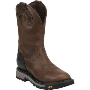 Justin Men's Commander X-5 Mechanic Brown Steel Toe Waterproof Work Boots WK2120