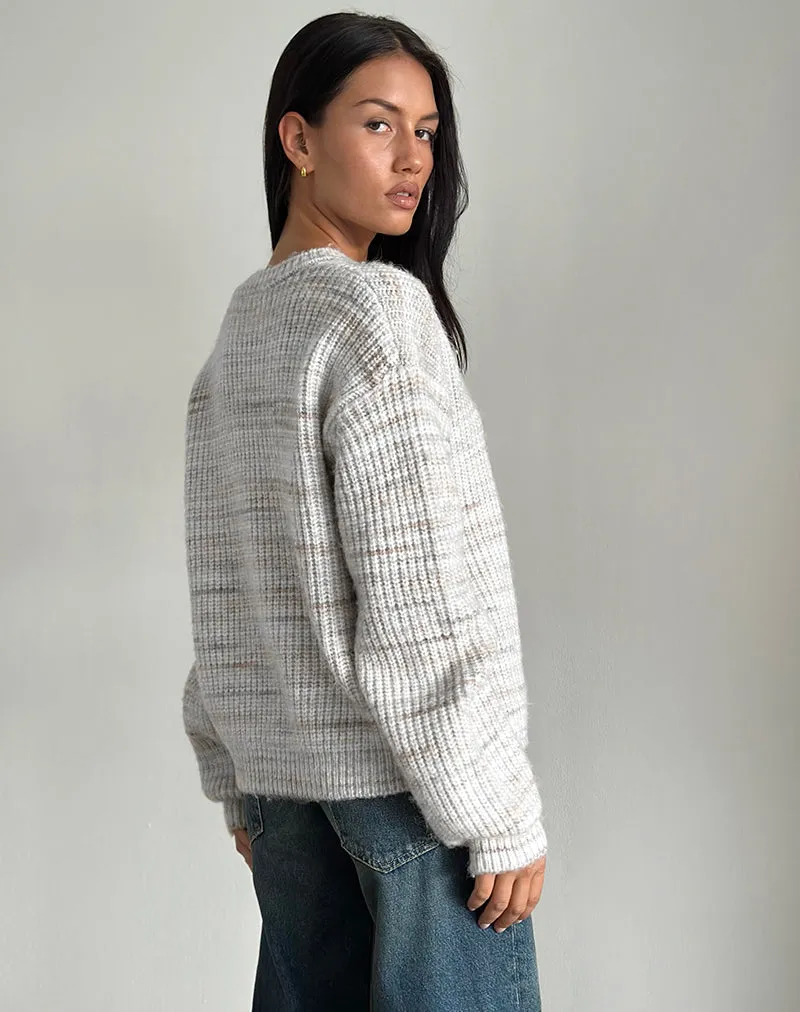 Karu Jumper in Neutral Brushed Knit