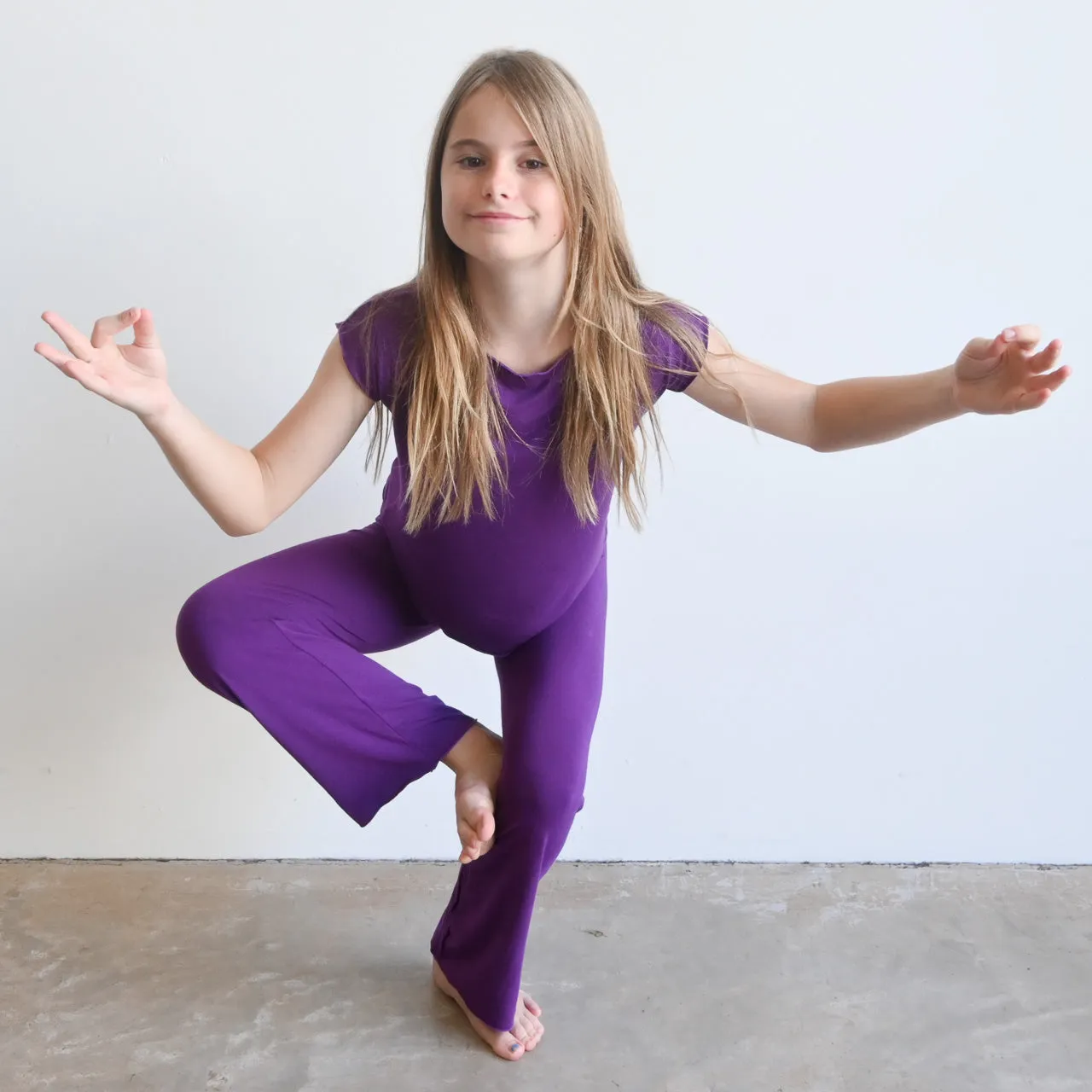 Kid's Bamboo Yoga Pants - 4 years to Tween by KOBOMO Bamboo