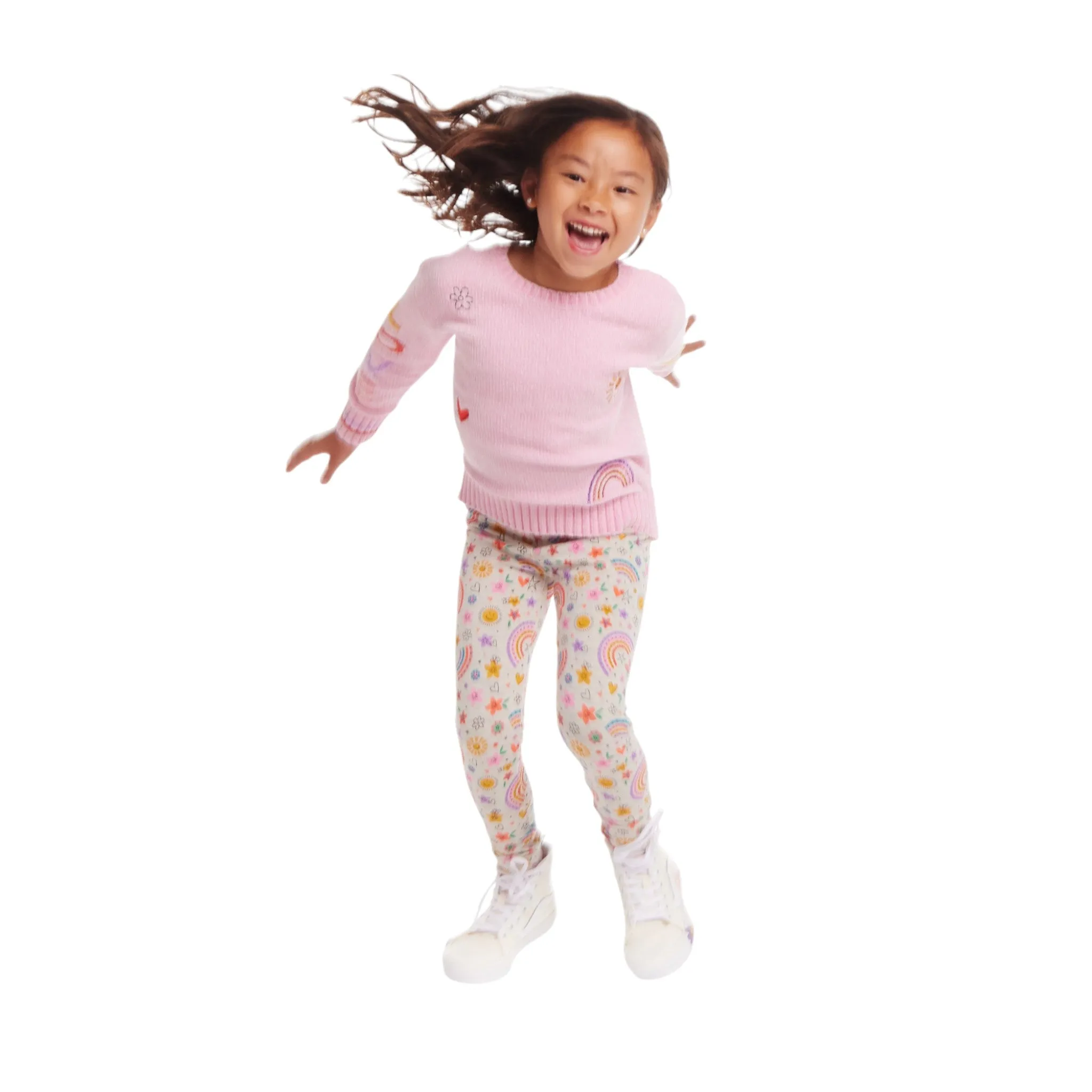 Kids Chenille Sweater & Printed Legging Set | Multicolor