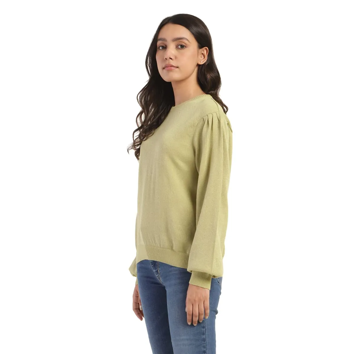 Levi's Women's Cotton Blend Casual Sweater (A3923-0001_Green