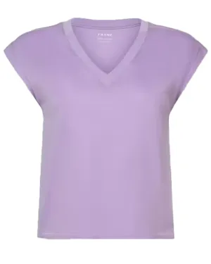 Lilac Easy V Neck Tee