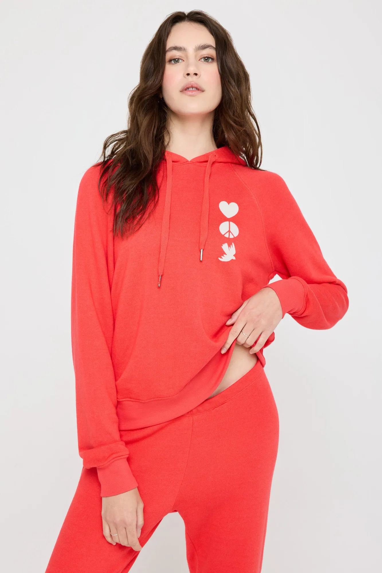 Love Heart Harper Crop Hoodie