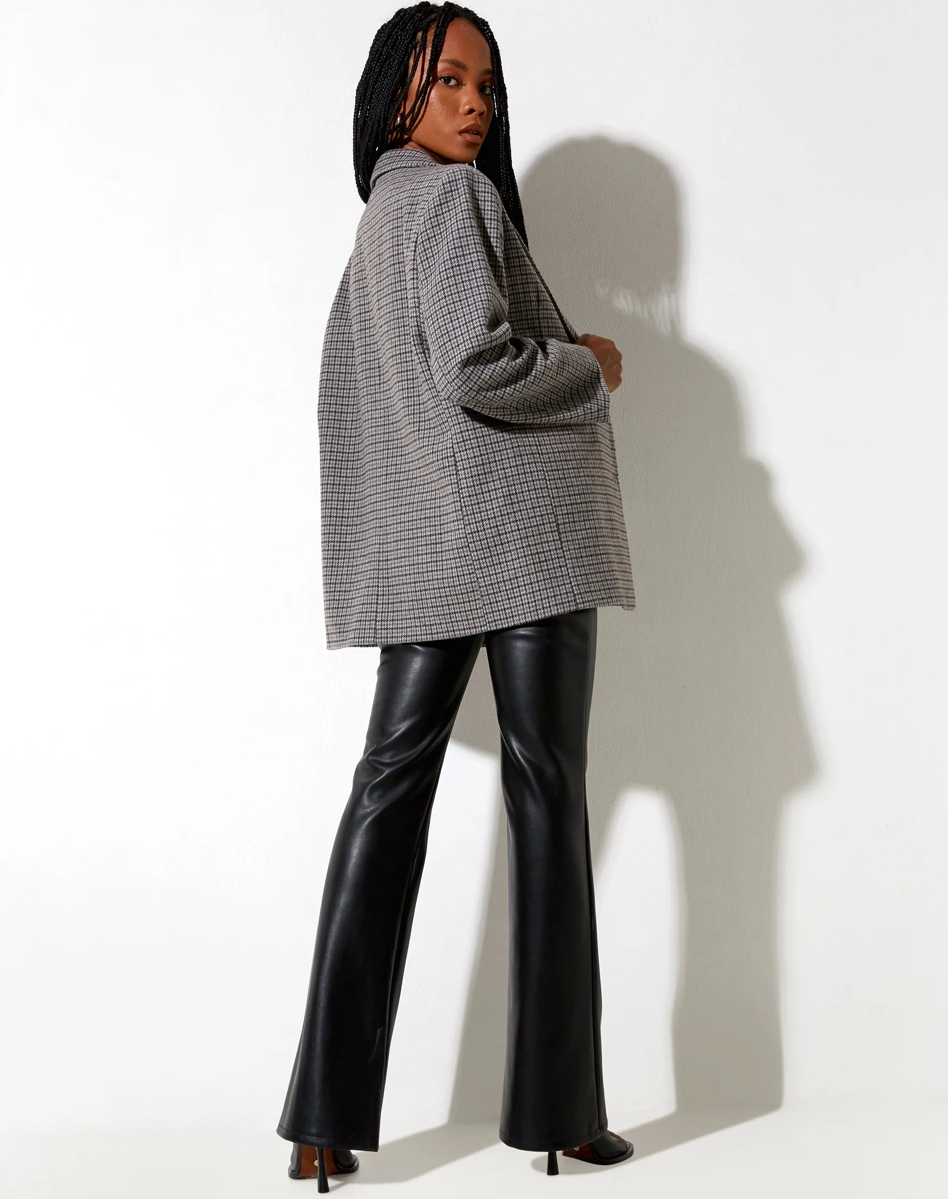 Maiwa Blazer in Wool Grey and Black