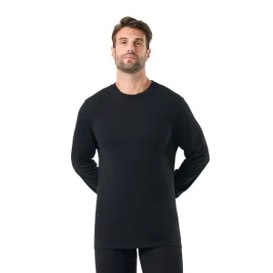 Men's Merino 200g Long Sleeve Crewe Thermal Top Black