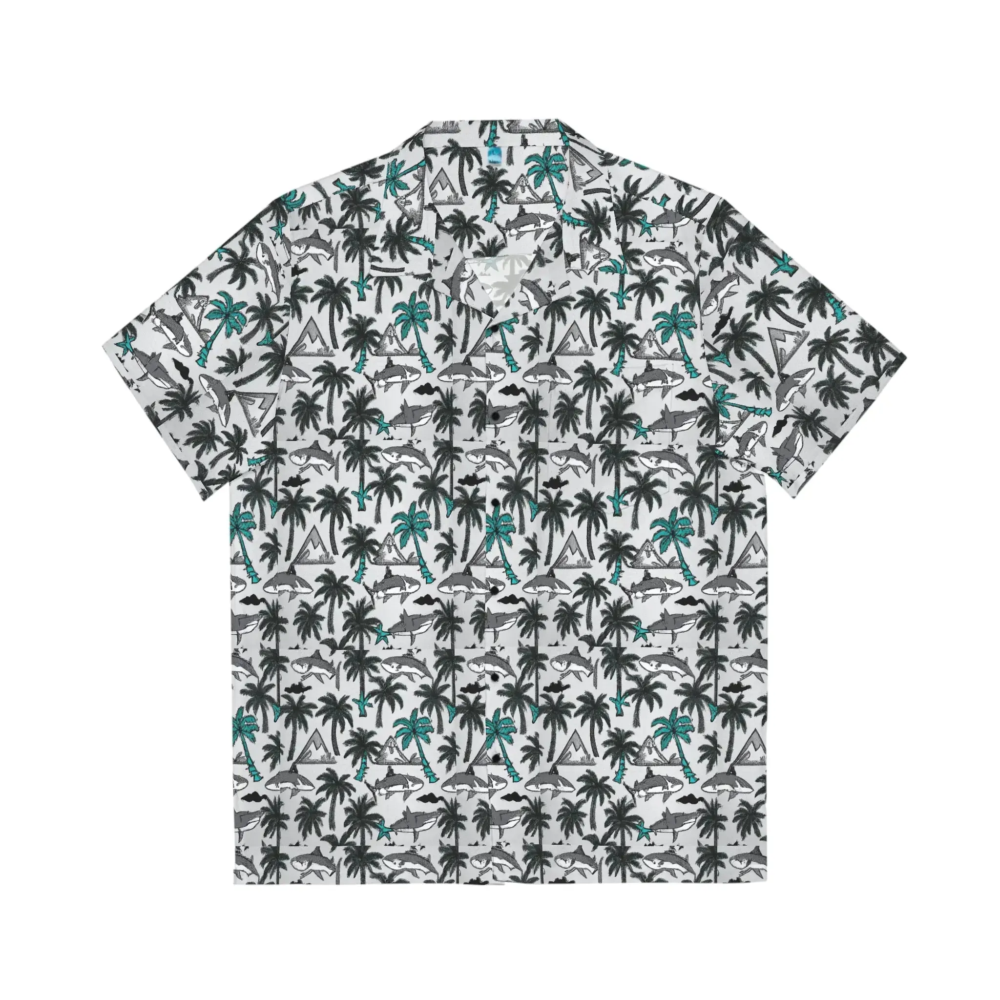 Men's Shark Infested Palms Hawaiian Shirt