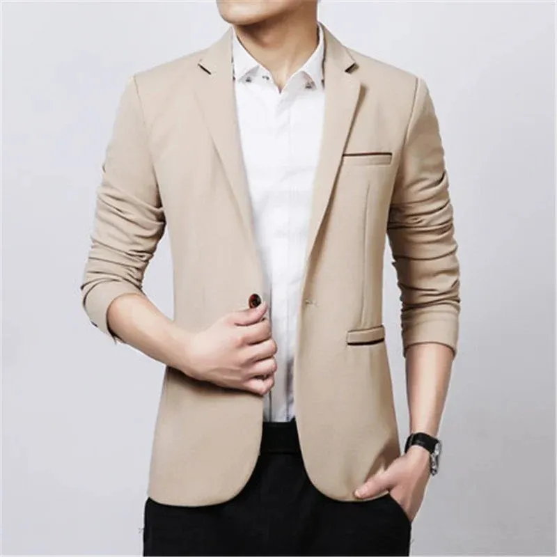 Men's Smart Slim Fit One-Button Blazer for Casual Wear | Perfect for Casual Days