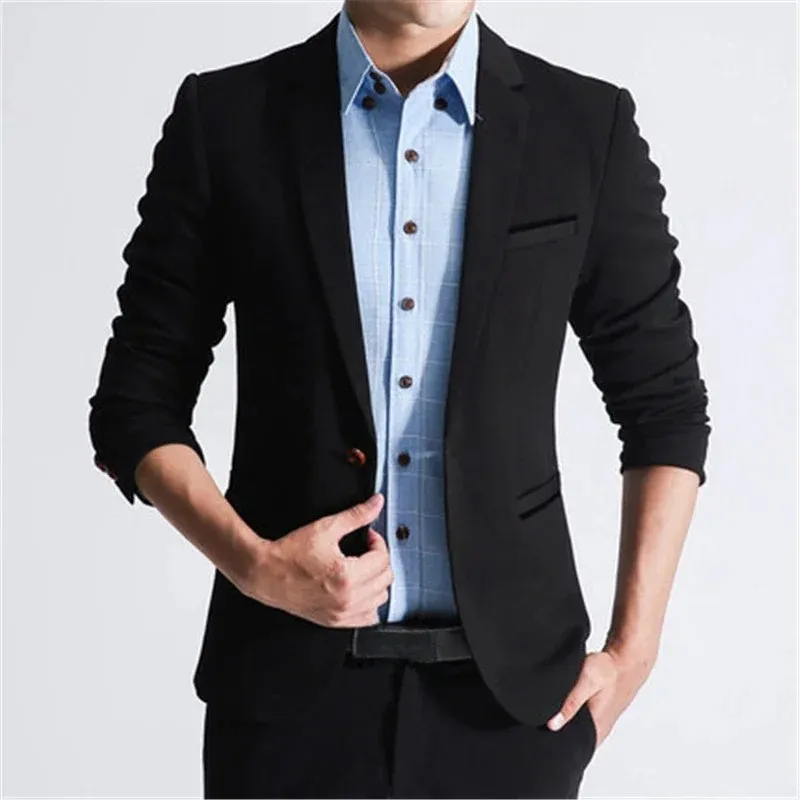 Men's Smart Slim Fit One-Button Blazer for Casual Wear | Perfect for Casual Days