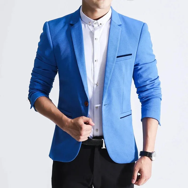 Men's Smart Slim Fit One-Button Blazer for Casual Wear | Perfect for Casual Days