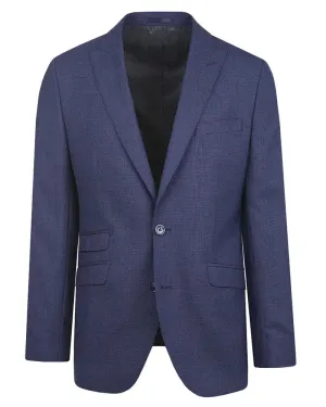 Micro Houndstooth Suit Jacket - Blue / Black