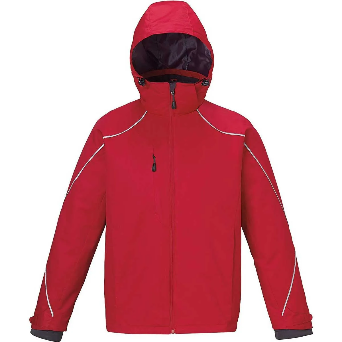 North End Men's Classic Red Angle 3-In-1 Jacket with Bonded Fleece Liner