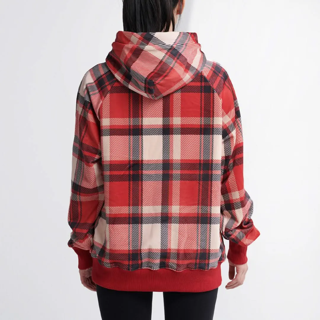 Red Plaid Human Hoodie