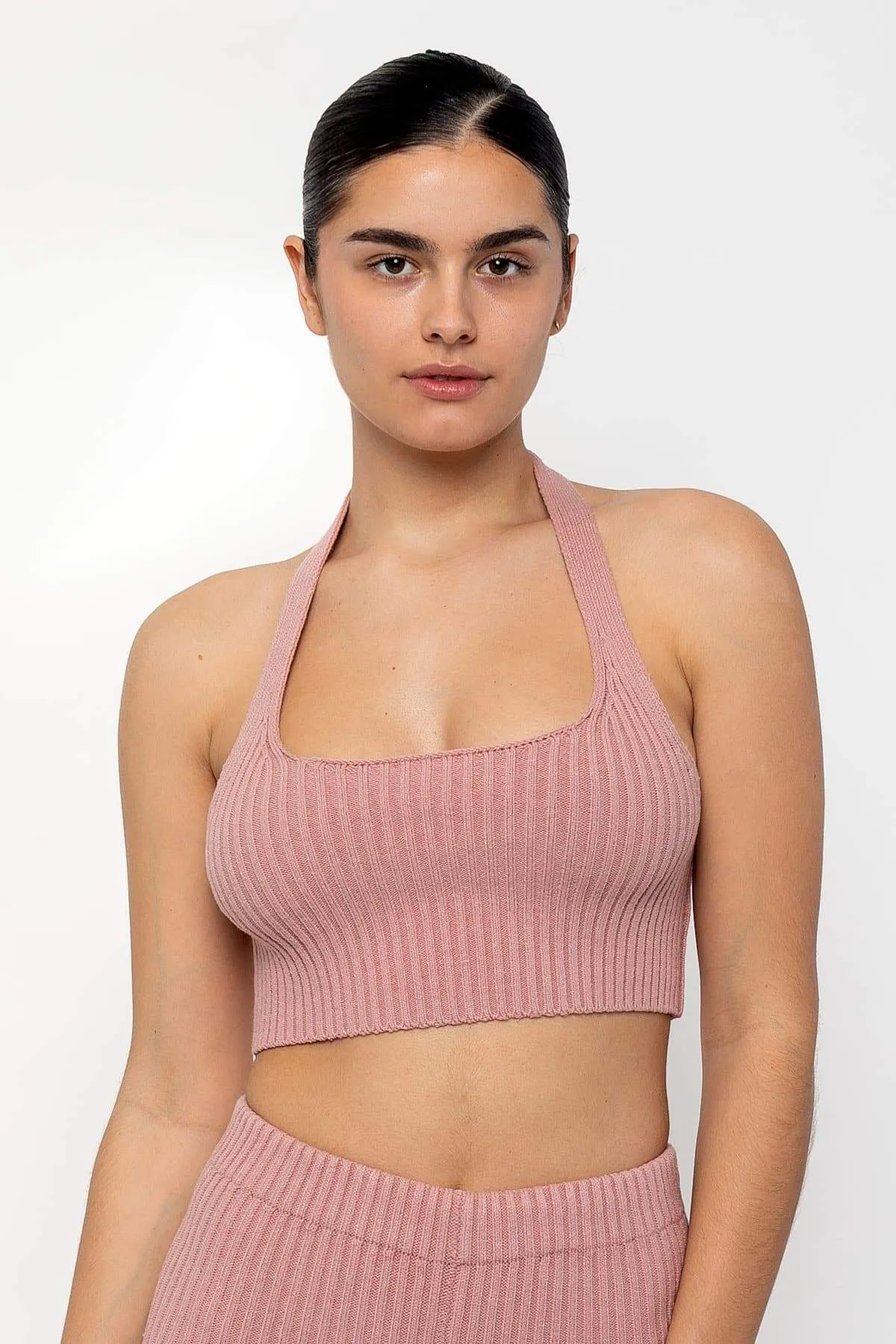 RFK51 - Ultra Heavy Knit Ribbed Halter Top