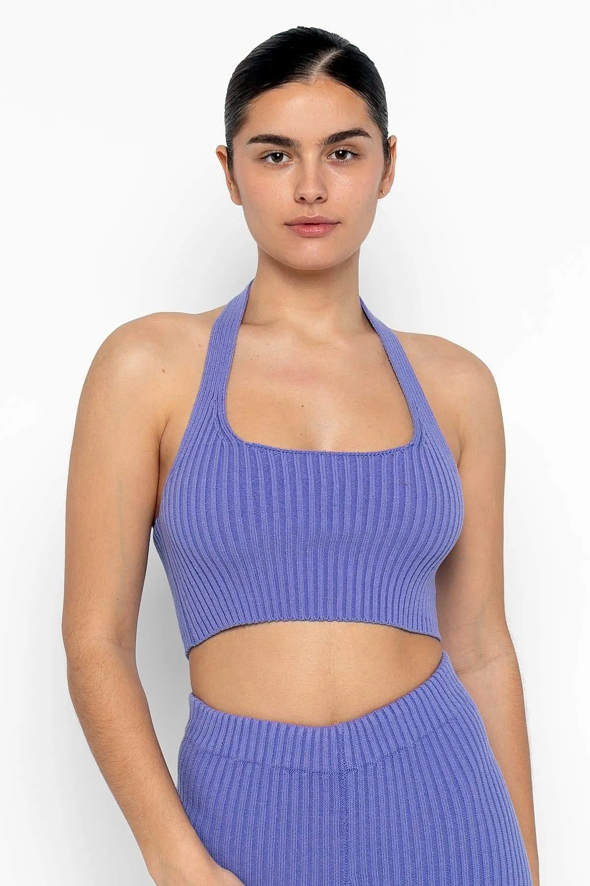 RFK51 - Ultra Heavy Knit Ribbed Halter Top