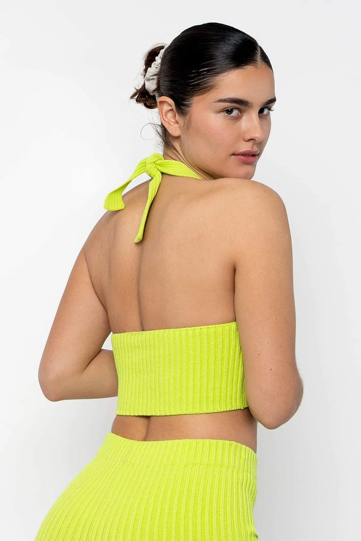 RFK51 - Ultra Heavy Knit Ribbed Halter Top