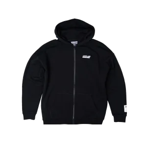 Scramble Puff Print Zip-Up Hoody - Black