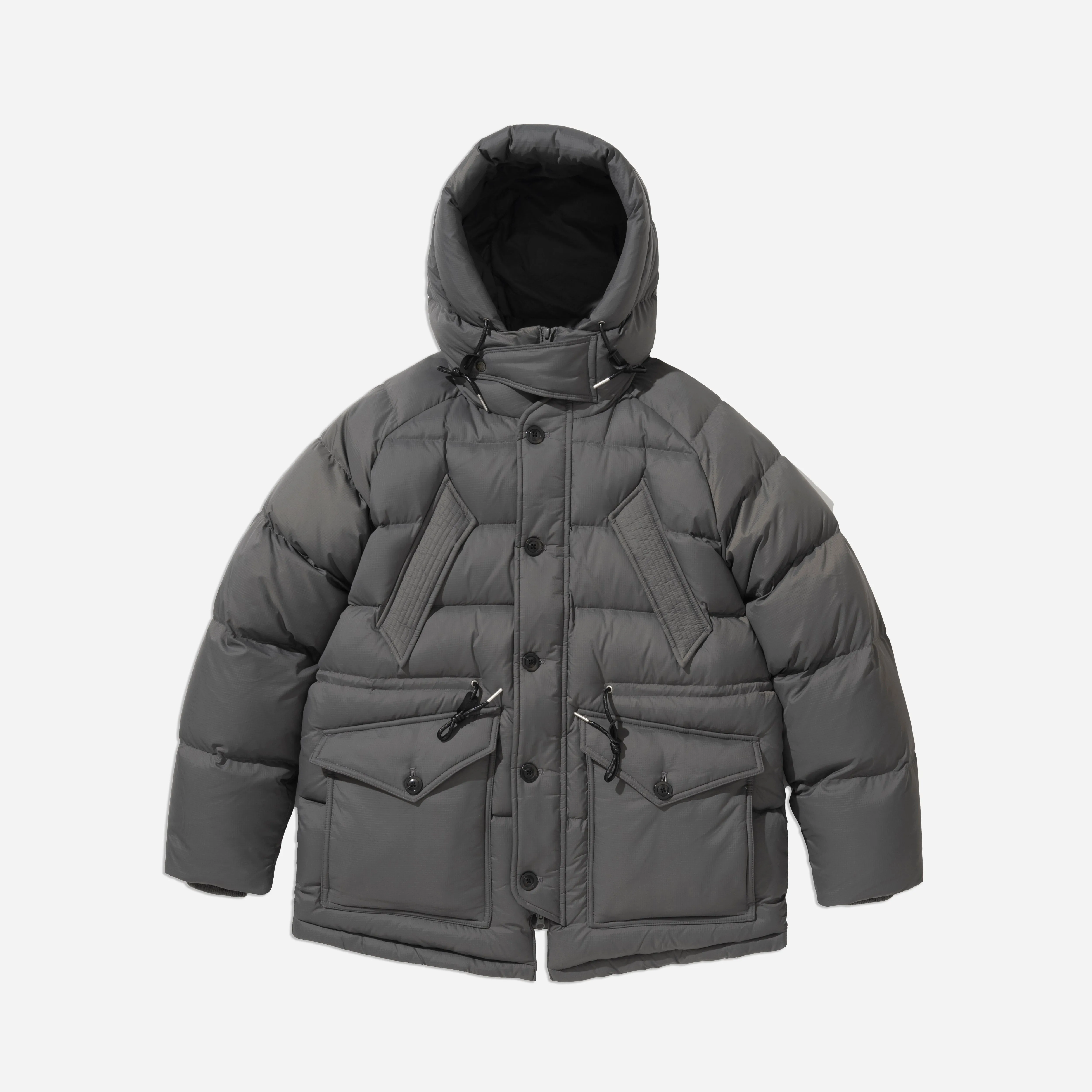 SHELTER DUCK DOWN PARKA - CHARCOAL