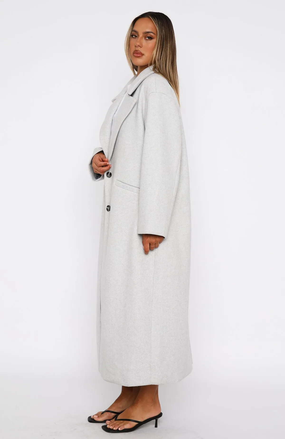 Smart Casual Oversized Coat Grey