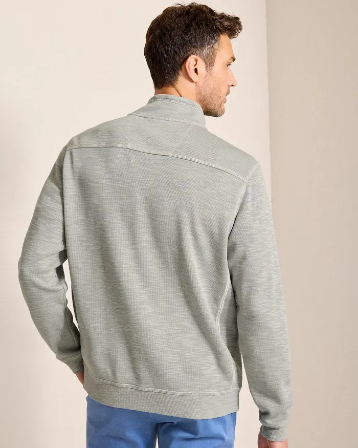 Tobago Bay Half-Zip Sweatshirt in Smoke Grey by Tommy Bahama