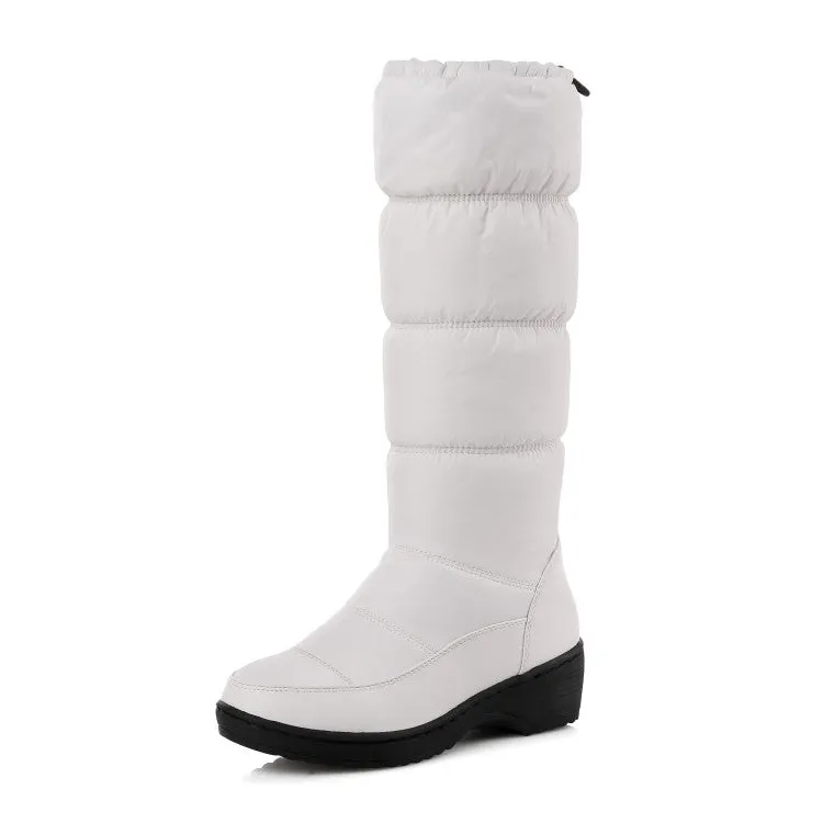 Women's Heels Waterproof Winter Down Mid Calf Snow Boots